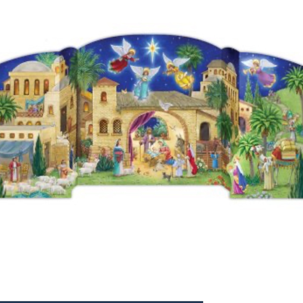 Bethlehem Nativity Free Standing Advent Calendar